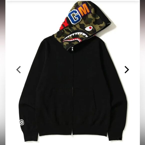 Bape A Bathing Ape World Gone Mad black with Green/White Camo XL New With‎ Tags - Picture 3 of 7